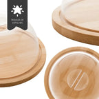 Queijeira de Bambu Com Tampa - Modern Casa