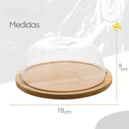 Queijeira de Bambu Com Tampa - Modern Casa