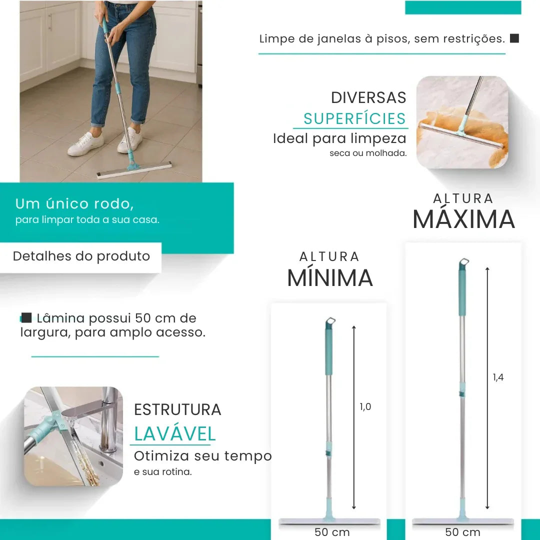 Rodo Mágico Dupla Função - Varre e Elimina Água - Modern Casa