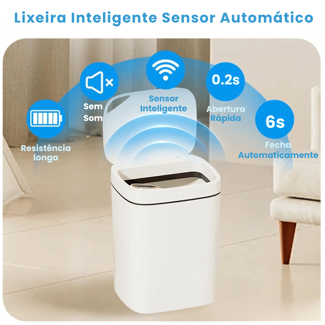 Lixeira Automática com Sensor de Proximidade - Modern Casa