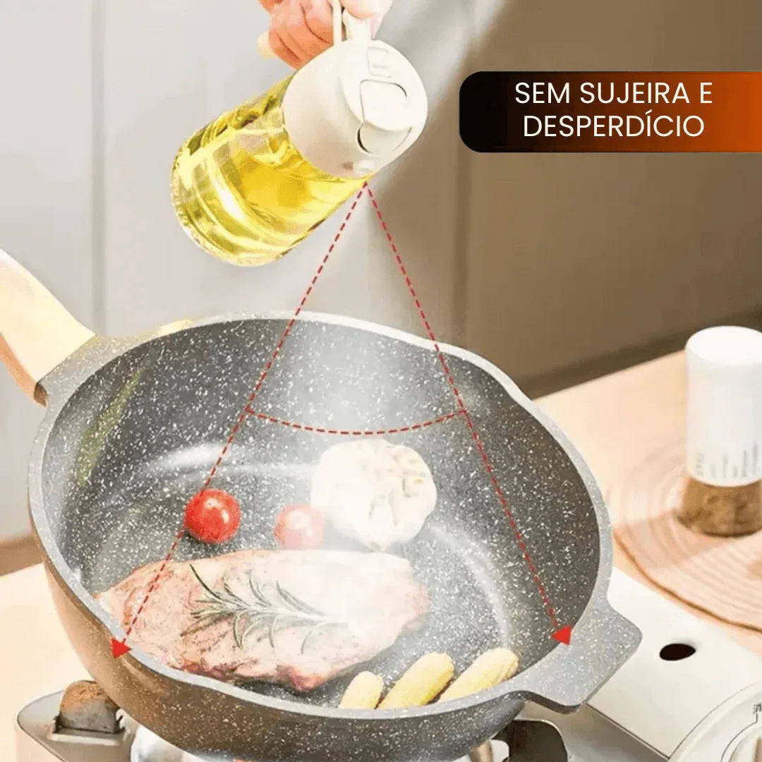 Porta Azeite de Vidro 2 em 1 Spray e Borrifador - Modern Casa