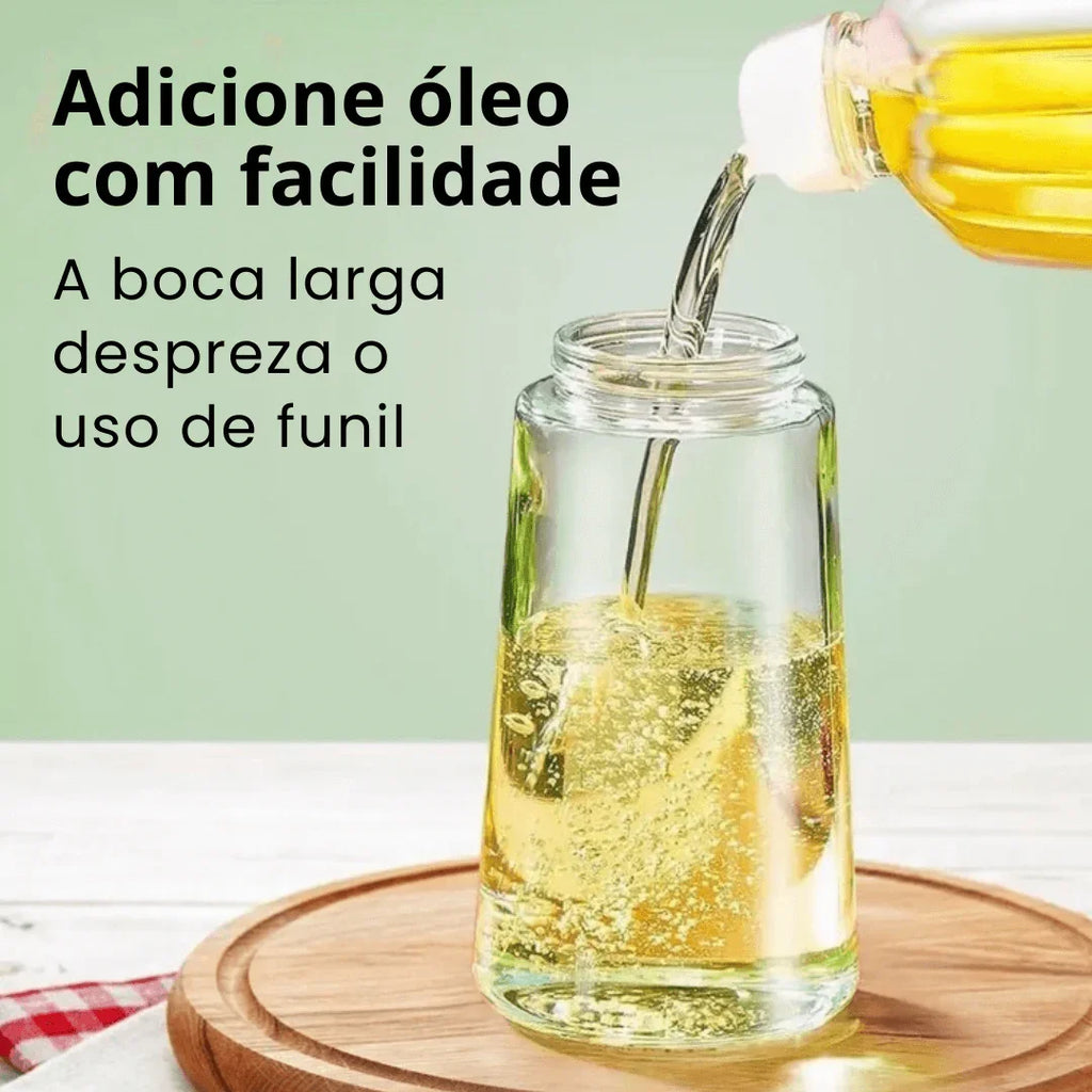Porta Azeite de Vidro 2 em 1 Spray e Borrifador - Modern Casa