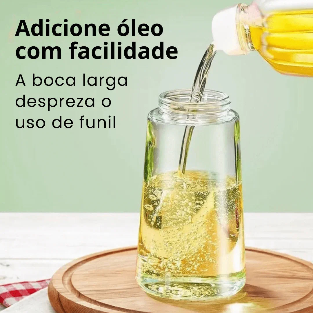Porta Azeite de Vidro 2 em 1 Spray e Borrifador - Modern Casa