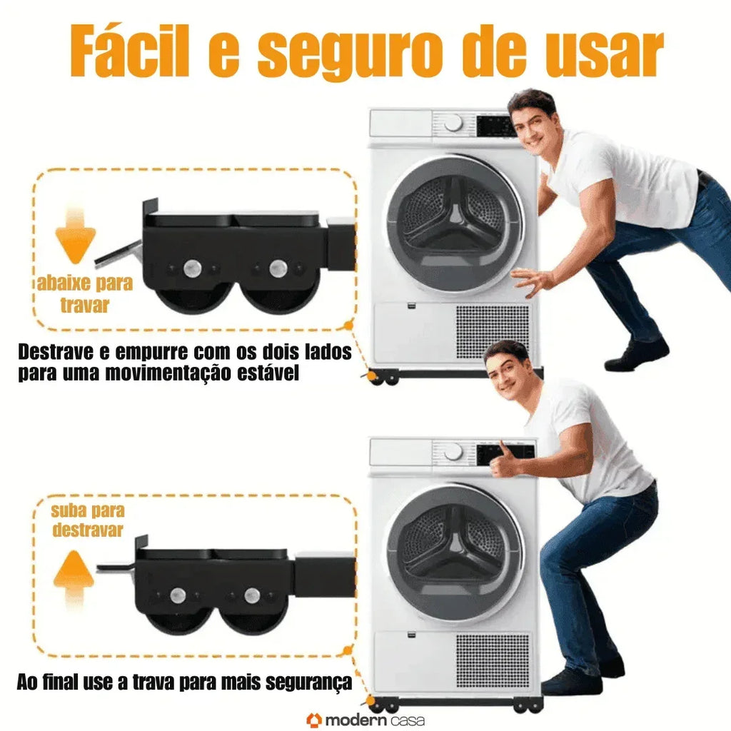 Suporte Para Pesos Com Rodinhas Ajustáveis - Modern Casa