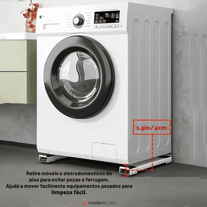 Suporte Para Pesos Com Rodinhas Ajustáveis - Modern Casa