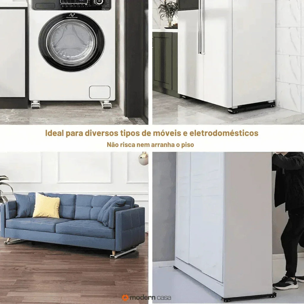 Suporte Para Pesos Com Rodinhas Ajustáveis - Modern Casa