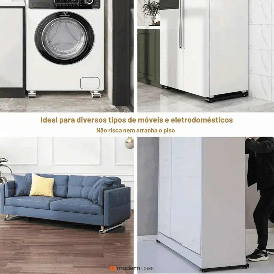 Suporte Para Pesos Com Rodinhas Ajustáveis - Modern Casa