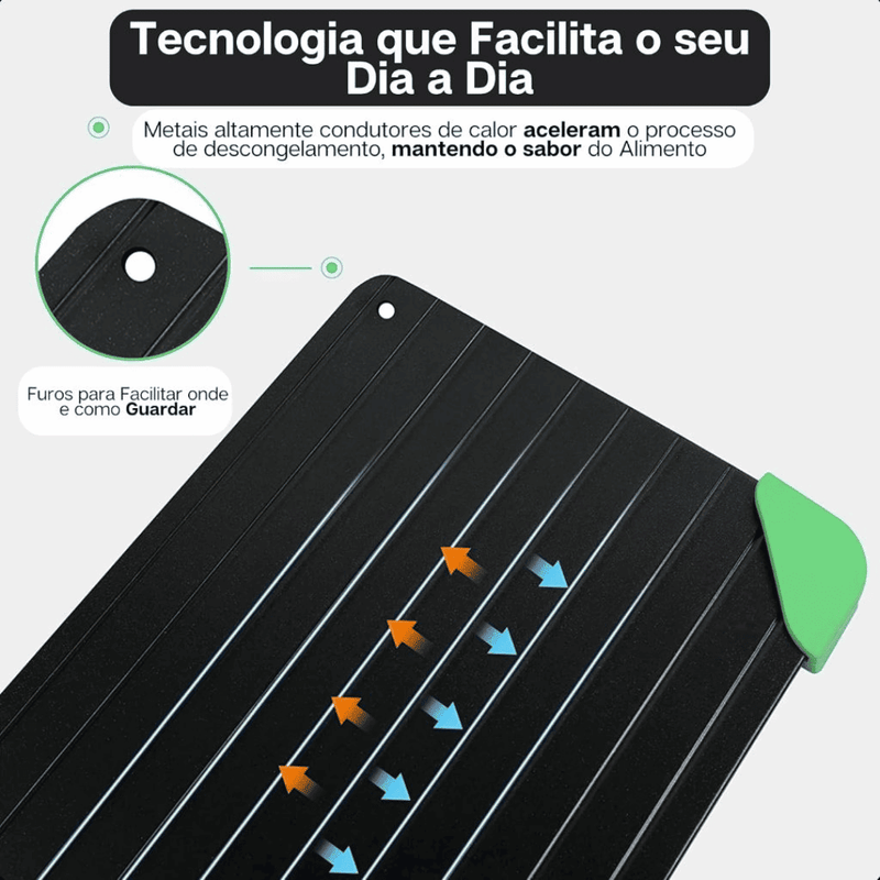 Tábua Para Descongelar Carnes e Alimentos Mágica Inteligente