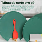 Tábua de Corte Antiderrapante À Prova De Mofo Com Suporte - Modern Casa