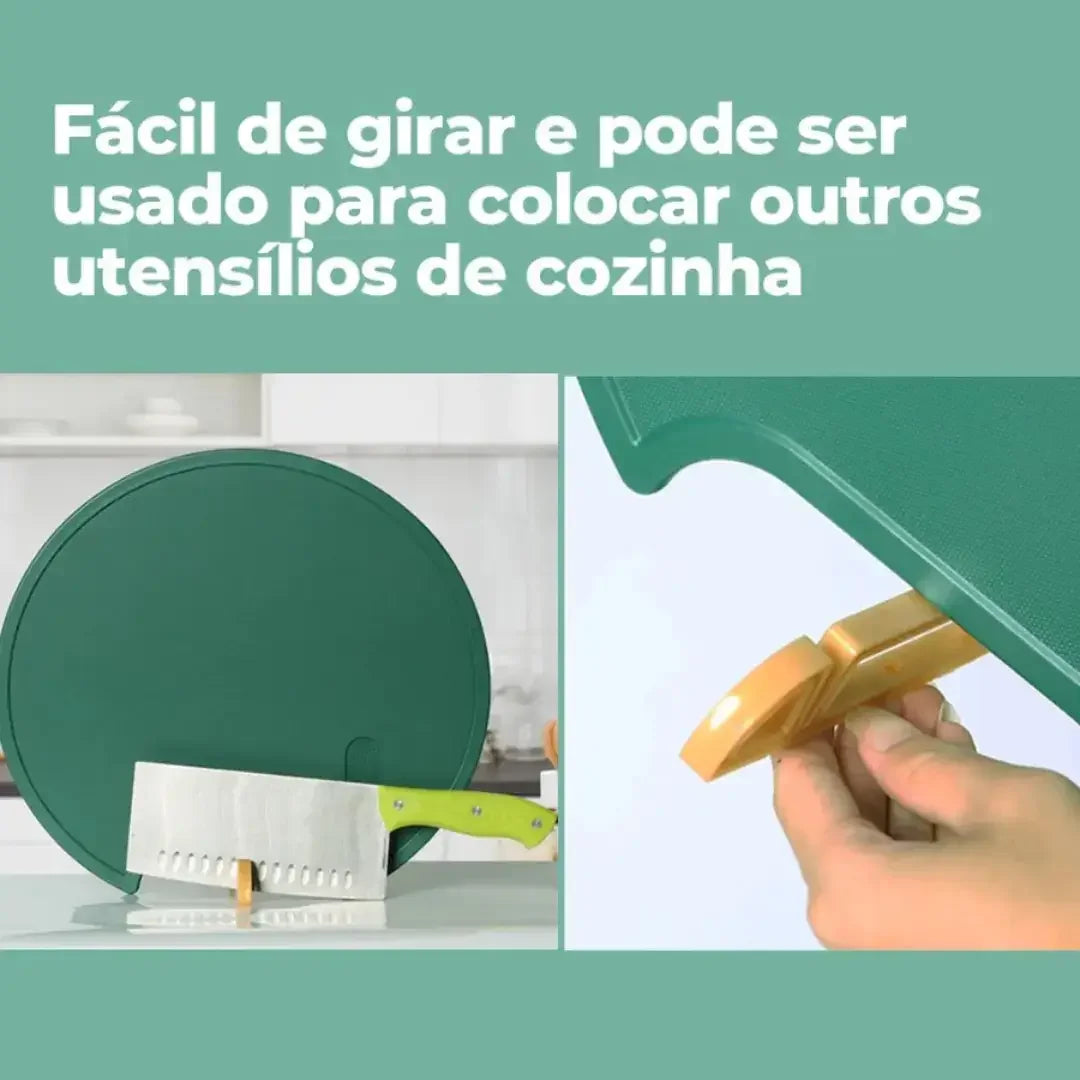 Tábua de Corte Antiderrapante À Prova De Mofo Com Suporte - Modern Casa