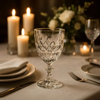 Taças de Vidro com Borda Dourada Diamond Jogo de 6