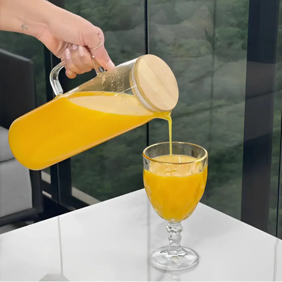 Taças de Vidro com Borda Dourada Diamond Jogo de 6