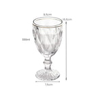 Taças de Vidro com Borda Dourada Diamond Jogo de 6