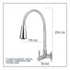 Torneira de Cozinha 360° com Tubo Flexível em Aço Inoxidável