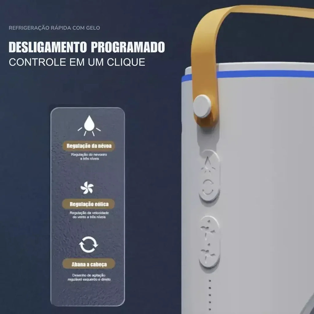 Umidificador Climatizador Portátil com Led 3 em 1. 06