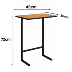 Mesinha Apoio Braço Sofa Lateral Apoiar Objetos Pés de Ferro