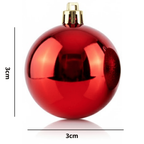 Kit 45 Bolinhas Enfeite Variável de Árvore De Natal 3cm Mista Lisa Fosca Glitter Decoração Natalina.