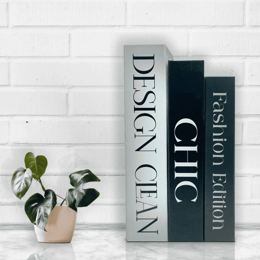 kit de Livros Decorativos 3 Peças