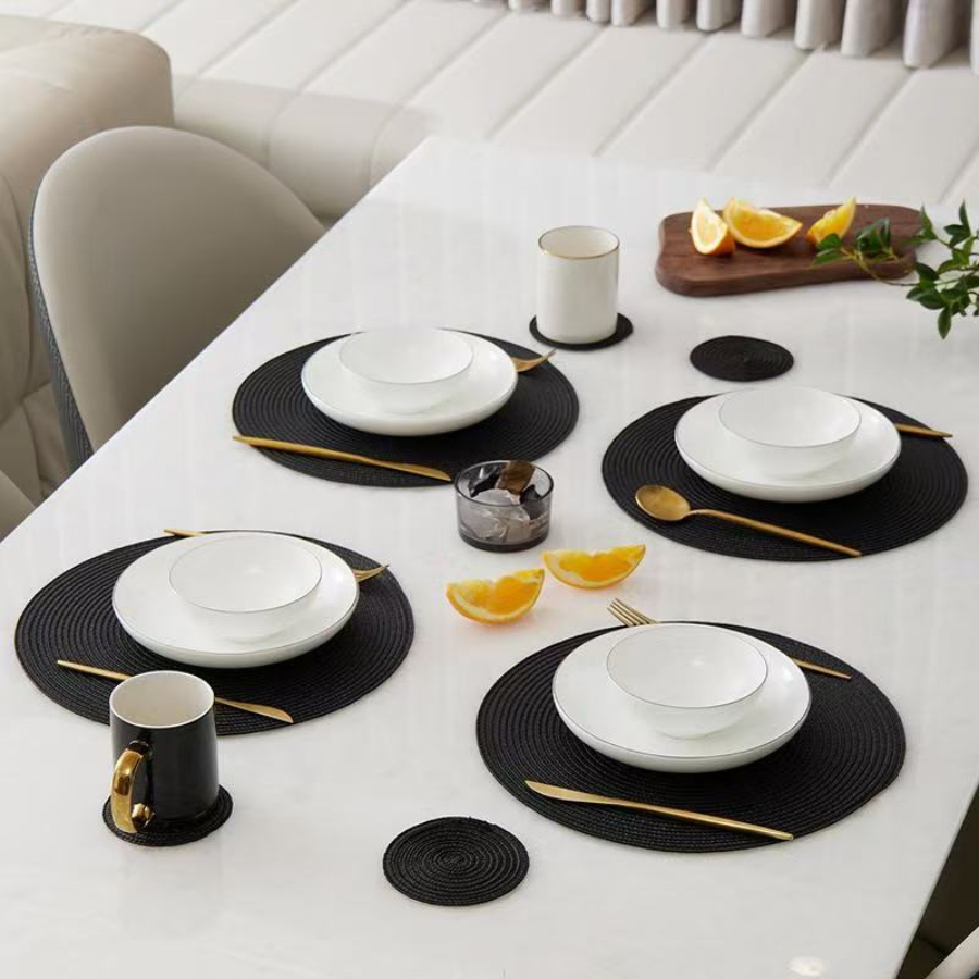 Kit 4 ou 6 Jogo Americano Souplast Redondo Jantar Mesa Posta Cozinha 38cm