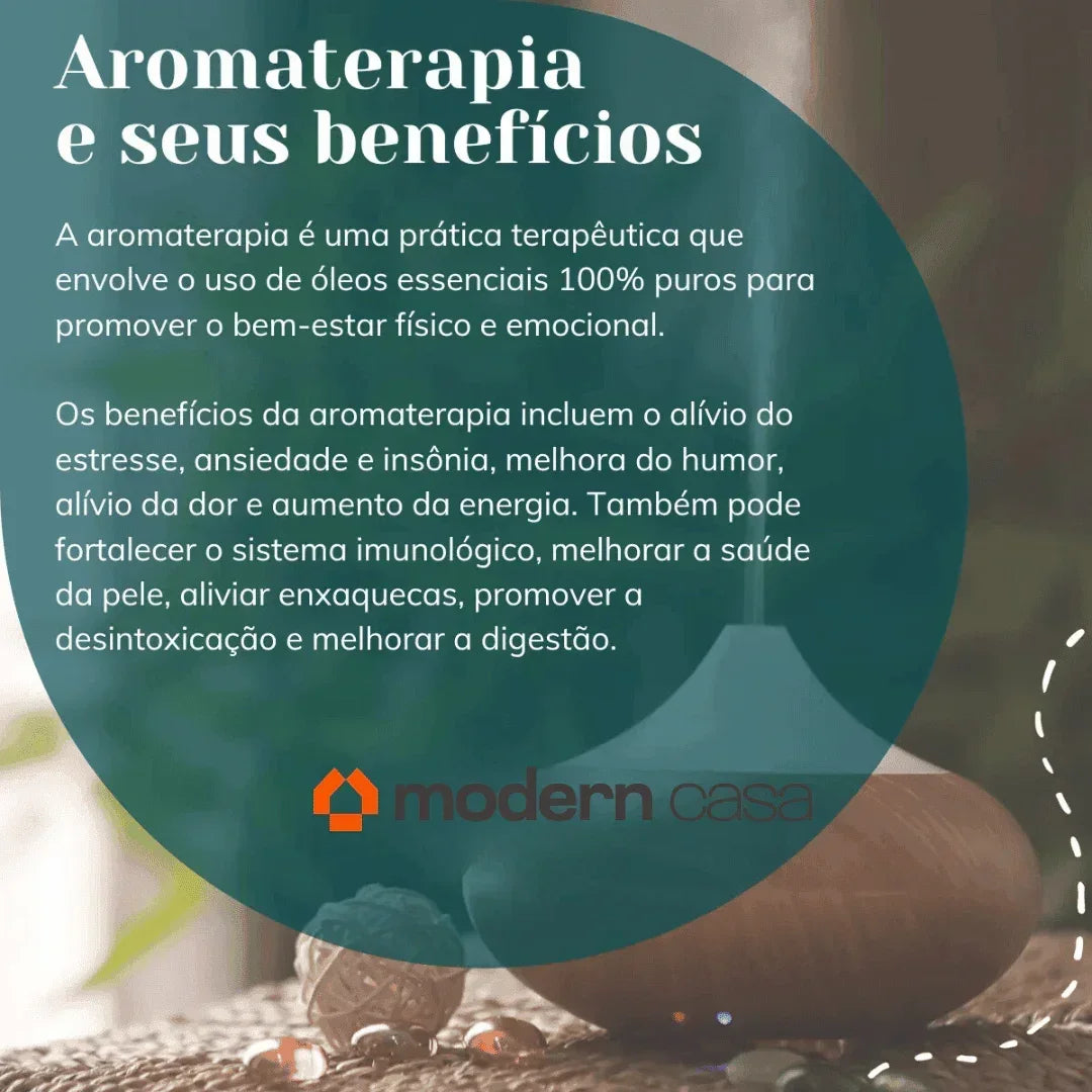Aromatizador Umidificador Ultrassônico LED 7 Cores - Modern Casa