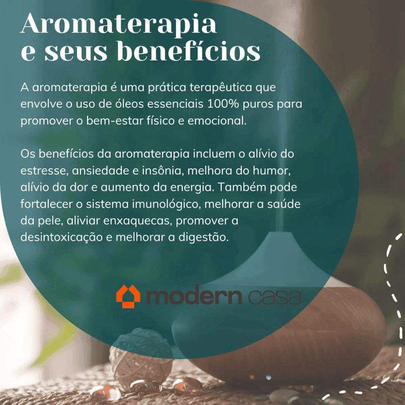 Aromatizador Umidificador Ultrassônico LED 7 Cores - Modern Casa